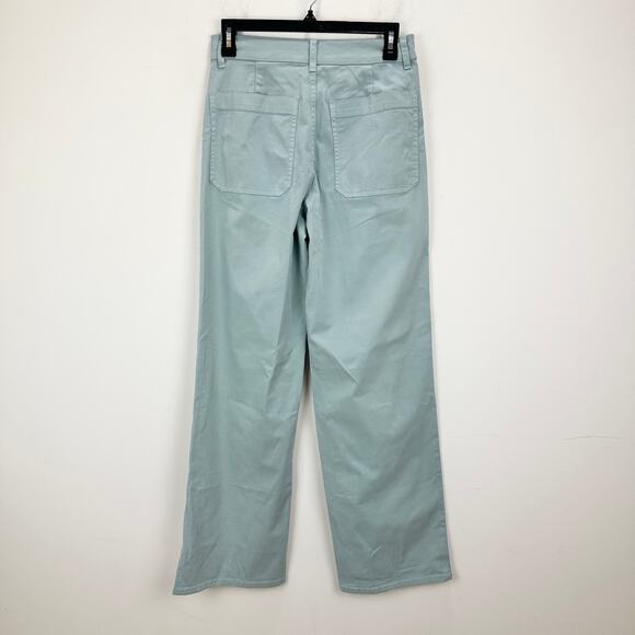 Madewell The Emmett Wide Leg Pant Patch Pocket Blue Horizon High Rise US 26 NWT - Picture 15 of 16